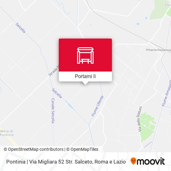 Mappa Pontinia | Via Migliara 52 Str. Salceto