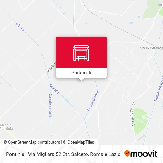 Mappa Pontinia | Via Migliara 52 Str. Salceto