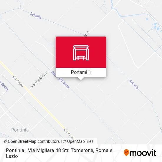 Mappa Pontinia | Via Migliara 48 Str. Tomerone