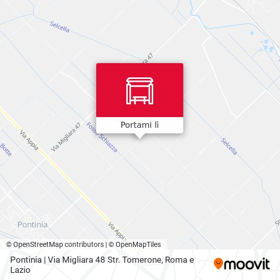 Mappa Pontinia | Via Migliara 48 Str. Tomerone