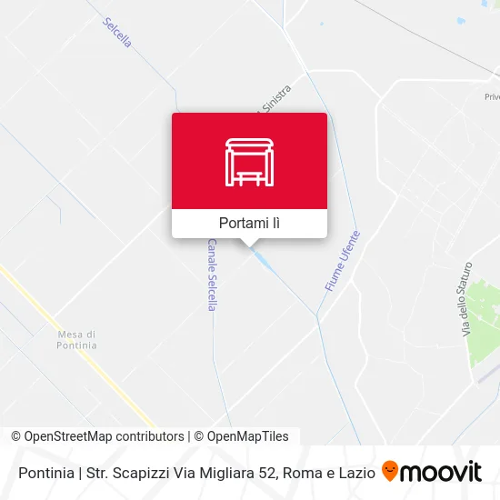 Mappa Pontinia | Str. Scapizzi Via Migliara 52