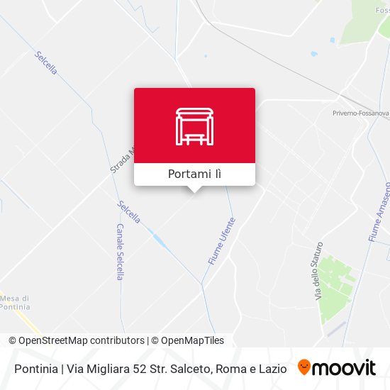 Mappa Pontinia | Via Migliara 52 Str. Salceto