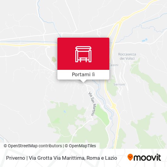 Mappa Priverno | Via Grotta Via Marittima