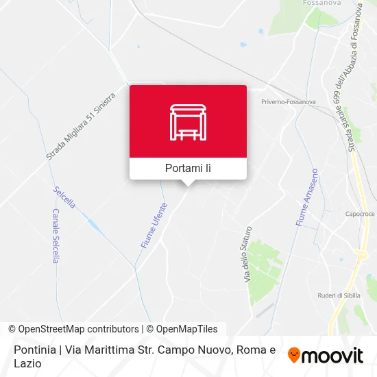 Mappa Pontinia | Via Marittima Str. Campo Nuovo