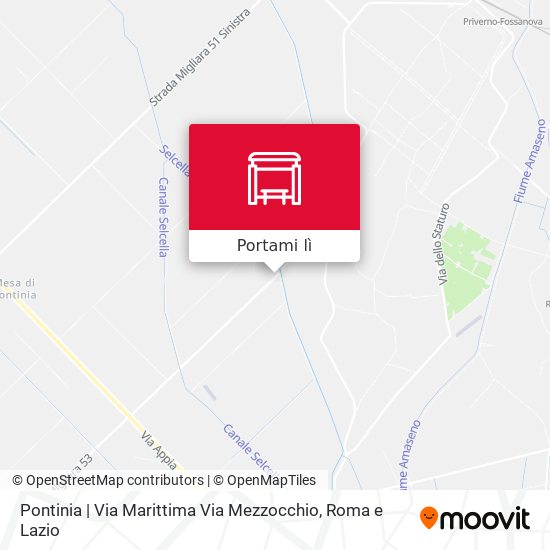 Mappa Pontinia | Via Marittima Via Mezzocchio