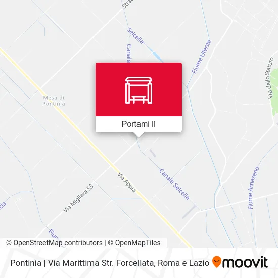 Mappa Pontinia | Via Marittima Str. Forcellata