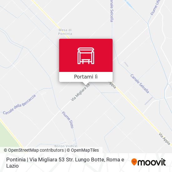 Mappa Pontinia | Via Migliara 53 Str. Lungo Botte