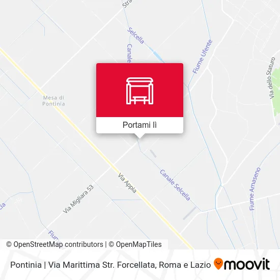 Mappa Pontinia | Via Marittima Str. Forcellata