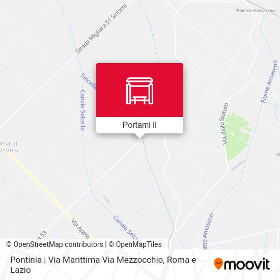 Mappa Pontinia | Via Marittima Via Mezzocchio