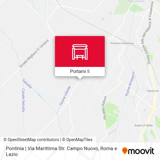 Mappa Pontinia | Via Marittima Str. Campo Nuovo