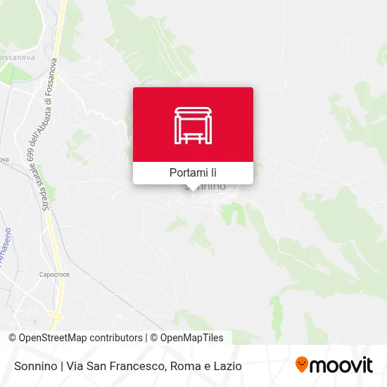 Mappa Sonnino | Via San Francesco