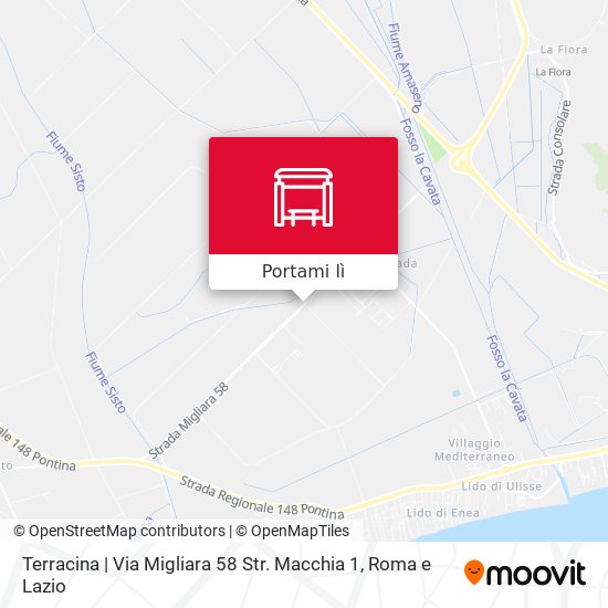 Mappa Terracina | Via Migliara 58 Str. Macchia 1