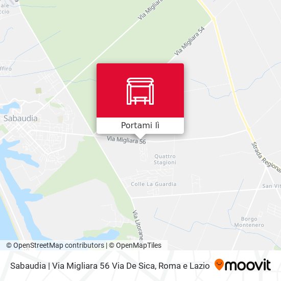 Mappa Sabaudia | Via Migliara 56 Via De Sica