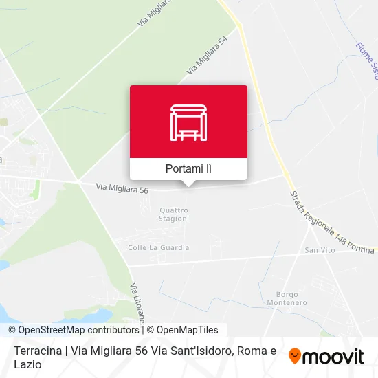 Mappa Terracina | Via Migliara 56 Via Sant'Isidoro