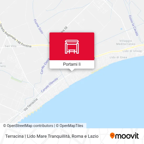 Mappa Terracina | Lido Mare Tranquillità