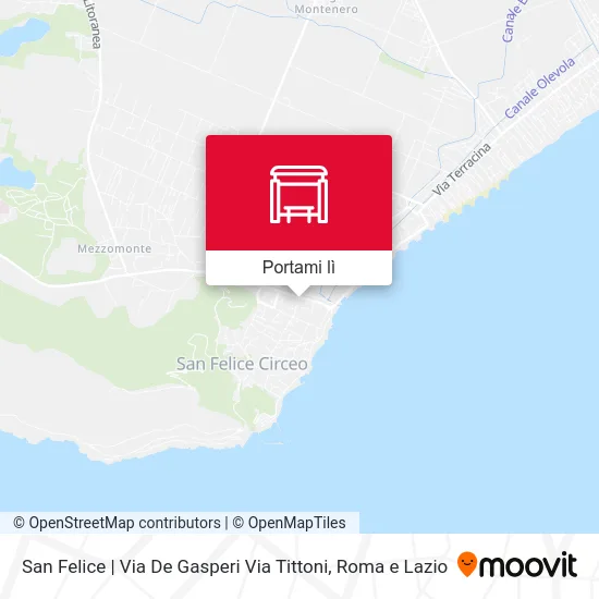 Mappa San Felice | Via De Gasperi Via Tittoni