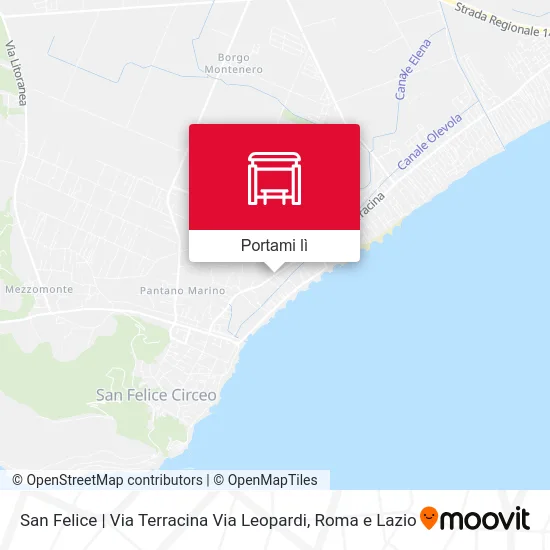 Mappa San Felice | Via Terracina Via Leopardi