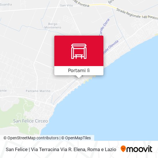 Mappa San Felice | Via Terracina Via R. Elena