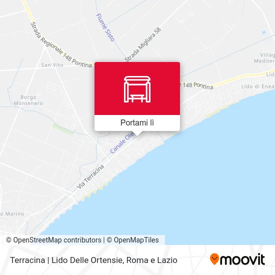 Mappa Terracina | Lido Delle Ortensie
