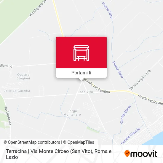 Mappa Terracina | Via Monte Circeo (San Vito)