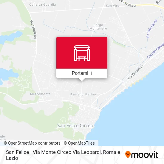 Mappa San Felice | Via Monte Circeo Via Leopardi