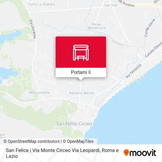 Mappa San Felice | Via Monte Circeo Via Leopardi