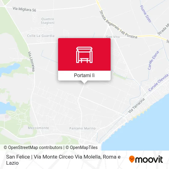 Mappa San Felice | Via Monte Circeo Via Molella