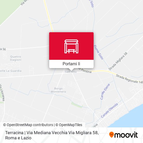 Mappa Terracina | Via Mediana Vecchia Via Migliara 58