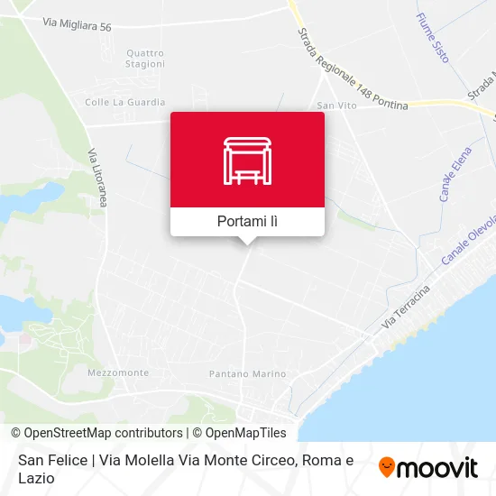 Mappa San Felice | Via Molella Via Monte Circeo
