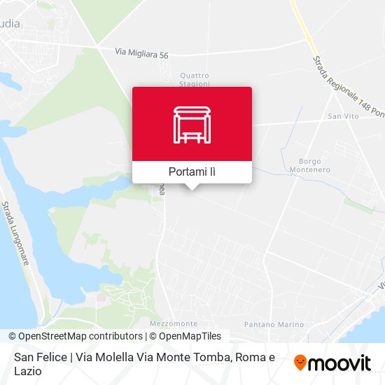Mappa San Felice | Via Molella Via Monte Tomba