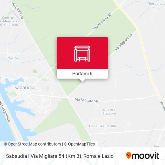 Mappa Sabaudia | Via Migliara 54 (Km 3)