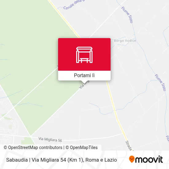 Mappa Sabaudia | Via Migliara 54 (Km 1)
