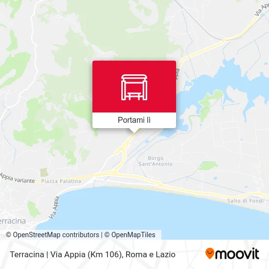 Mappa Terracina | Via Appia (Km 106)