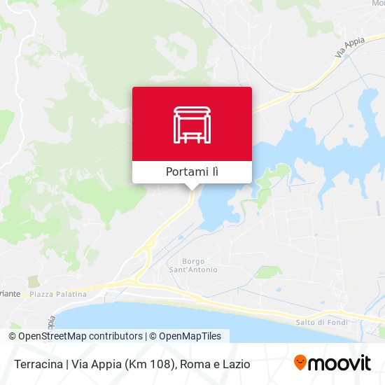 Mappa Terracina | Via Appia (Km 108)