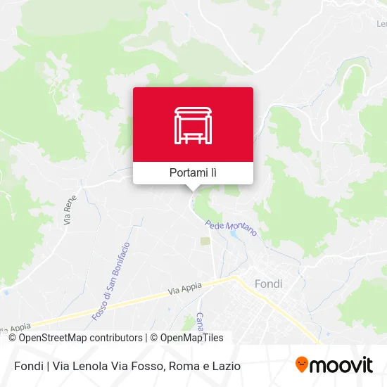 Mappa Fondi | Via Lenola Via Fosso