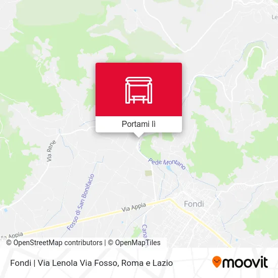 Mappa Fondi | Via Lenola Via Fosso
