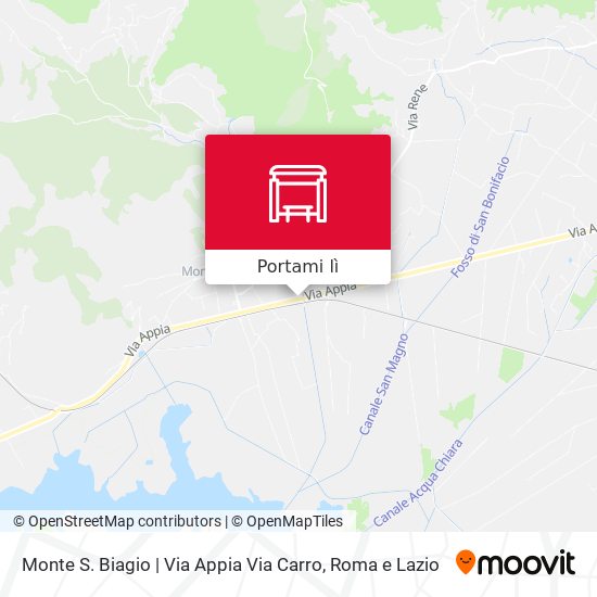 Mappa Monte S. Biagio | Via Appia Via Carro