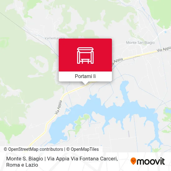 Mappa Monte S. Biagio | Via Appia Via Fontana Carceri