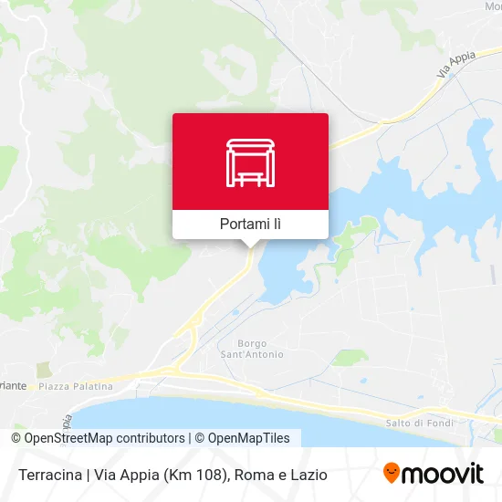 Mappa Terracina | Via Appia (Km 108)