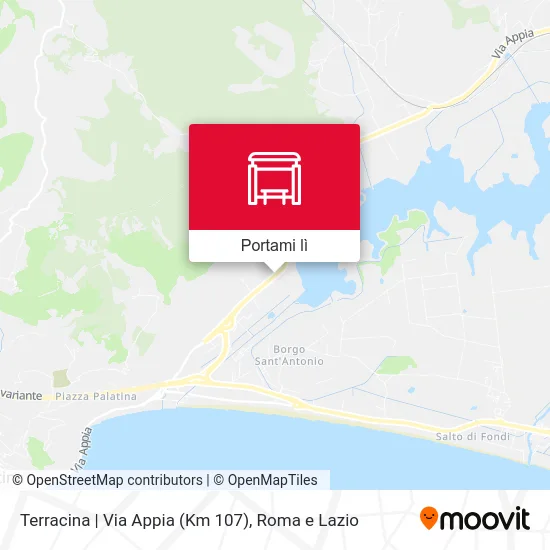 Mappa Terracina | Via Appia (Km 107)
