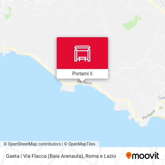 Mappa Gaeta | Via Flacca (Baia Arenauta)