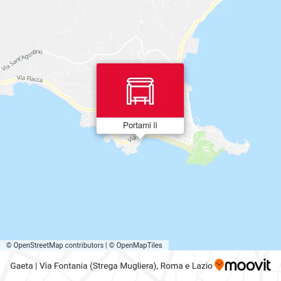 Mappa Gaeta | Via Fontania (Strega Mugliera)