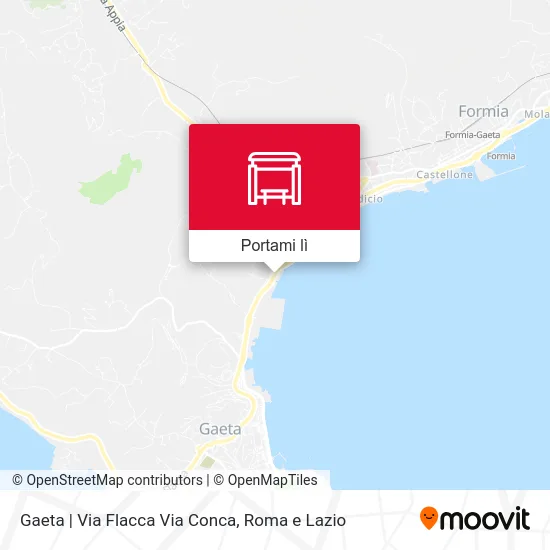 Mappa Gaeta | Via Flacca Via Conca