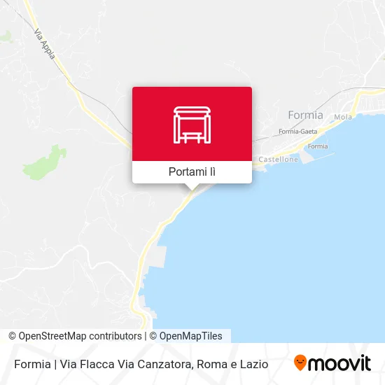 Mappa Formia | Via Flacca Via Canzatora