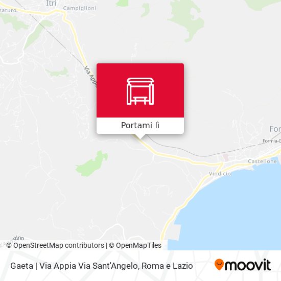 Mappa Gaeta | Via Appia Via Sant'Angelo