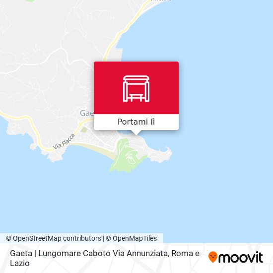 Mappa Gaeta | Lungomare Caboto Via Annunziata