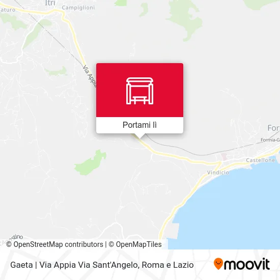Mappa Gaeta | Via Appia Via Sant'Angelo
