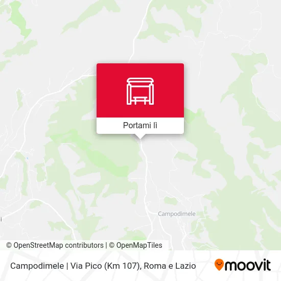 Mappa Campodimele | Via Pico (Km 107)