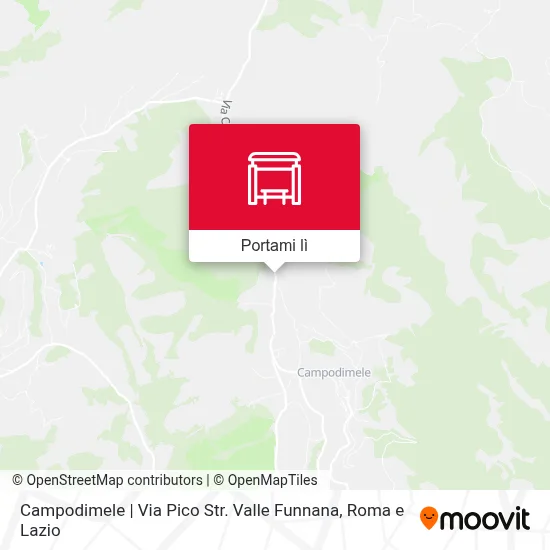 Mappa Campodimele | Via Pico Str. Valle Funnana