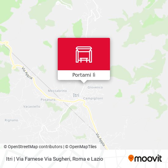 Mappa Itri | Via Farnese Via Sugheri